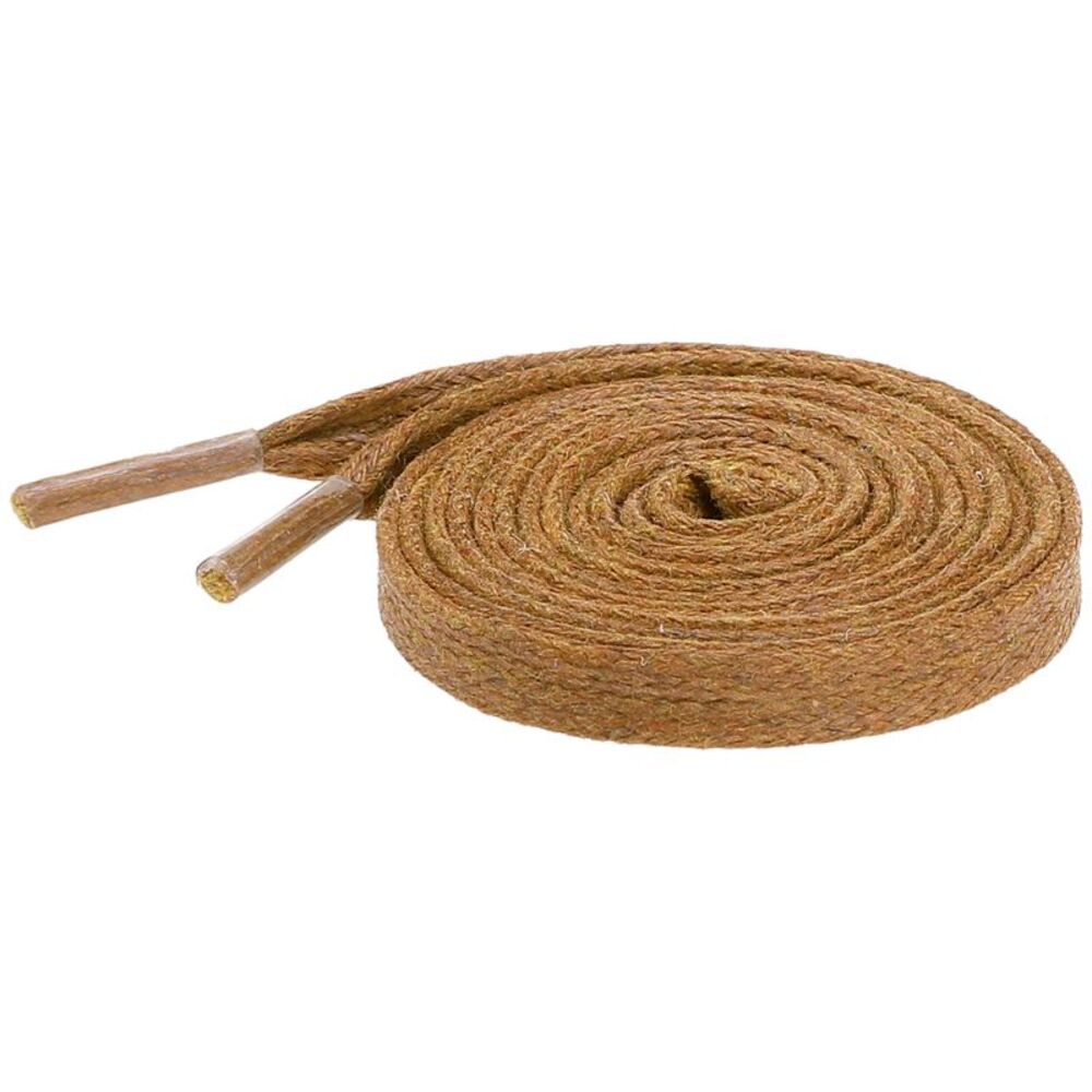 1 Pair Flat Shoe Laces, Unisex Waxed Cotton Athletic Shoelaces Yellow Brown